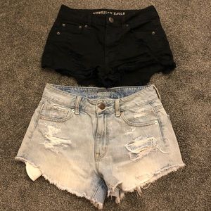 2 American Eagle Distressed Jean Shorts